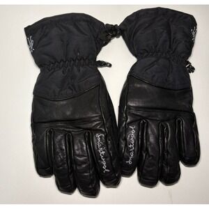 Smartwool Winter Gloves Leather With Wool Lining Unisex L Black Snow Sports EUC
